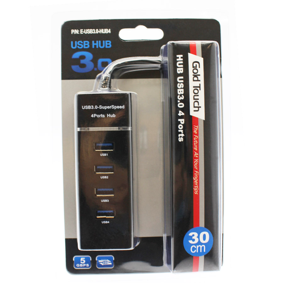 Passive HUB USB3.0 4Ports Gold Touch