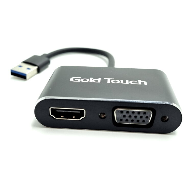 USB3.0 To VGA & HDMI Adapter Gold Touch